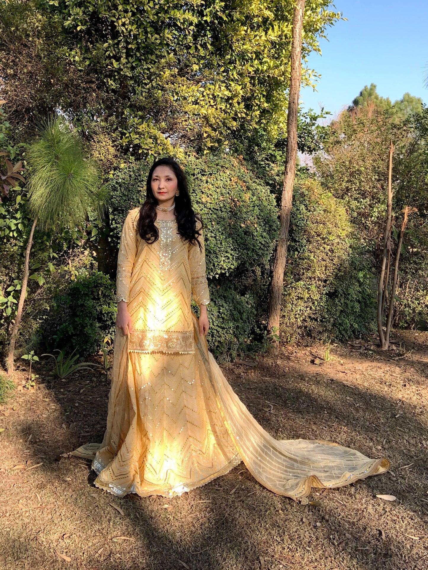 Lemon Yellow Shirt and Lehenga