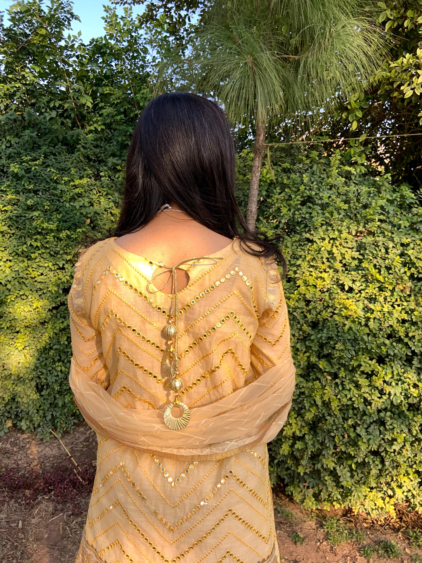 Lemon Yellow Shirt and Lehenga