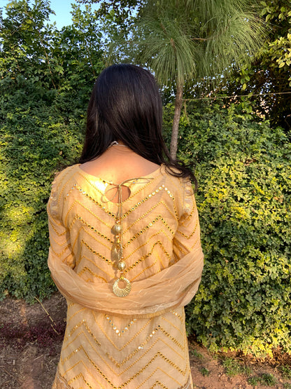 Lemon Yellow Shirt and Lehenga