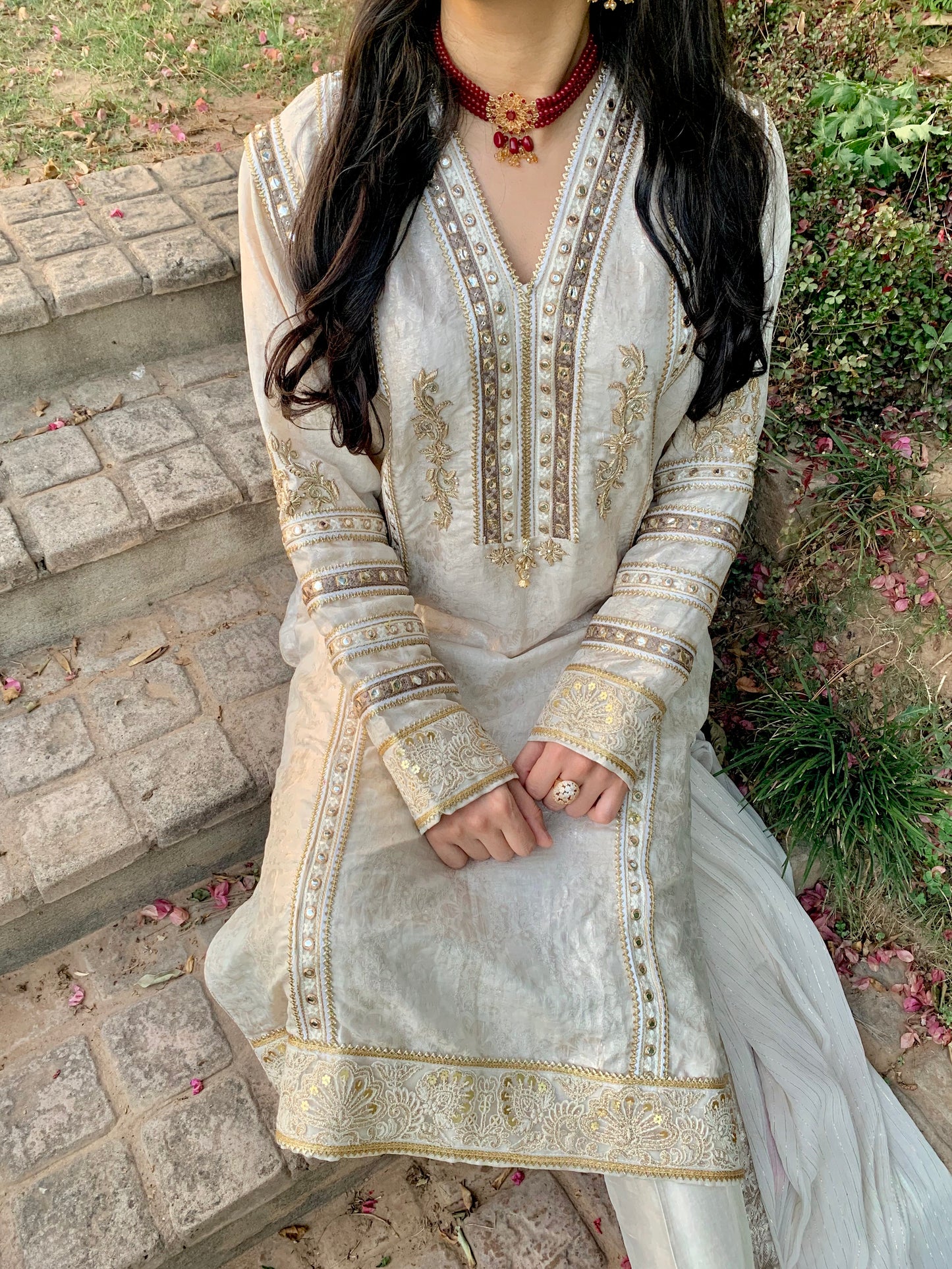 Pearl Misuri Kurta with Embroidery